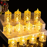 Лед свечи на батарейках, в наборе 6 свечей, по 2 штуки разных размеров