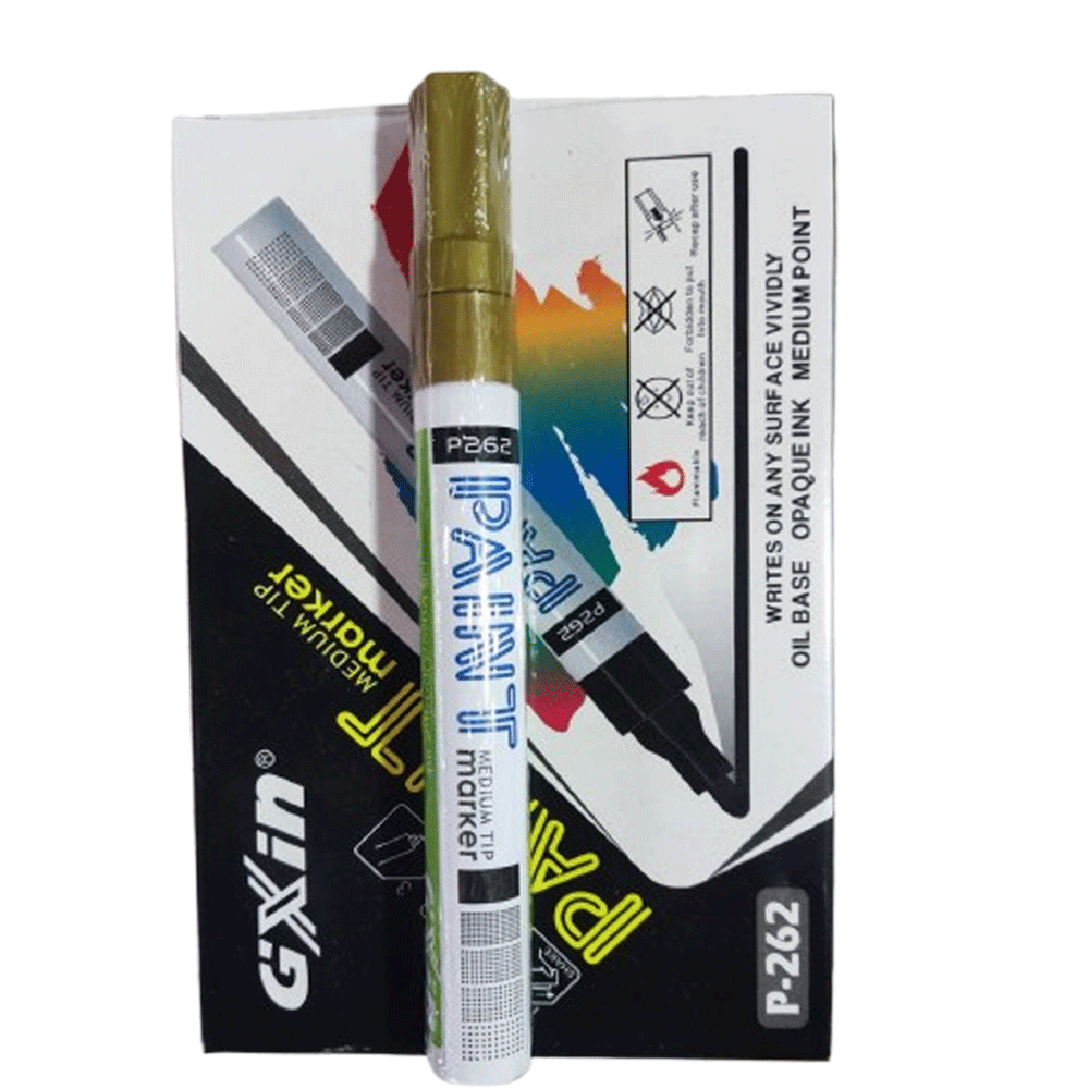 Маркер фарба Р-262 золотий упаковка 12 шт, фото 1