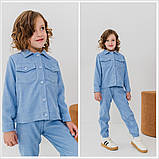 Дитячий вельветовий костюм для дівчинки Каміла шоколад, розміри 92-116, фото 3