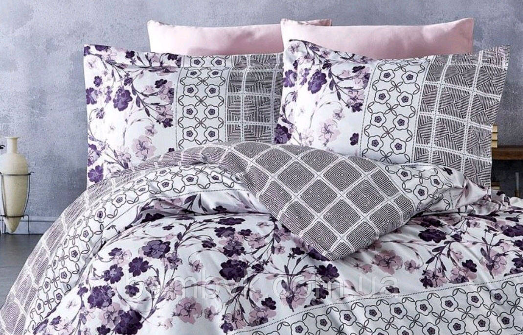 Постільна білизна Belizza "Epix Pydra" сатин DeLux преміум євро-розміру бавовняна Туреччина