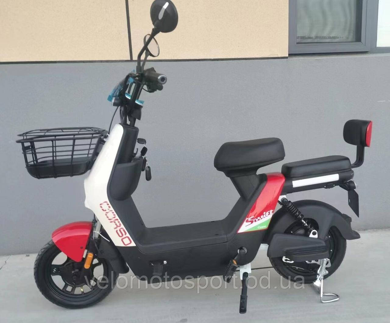Електричний мопед Corso Swift SW-902450 (1) +1 ЯЩИК АКУМ двигун 500W, акумулятор 60V/20Ah, в коробці