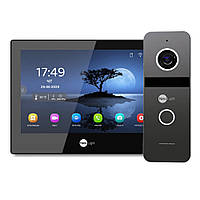 Комплект Neolight ALPHA Hybrid HD KIT B/Graphite: гибридный видеодомофон 8" с Wi-Fi и 2 Мп видеопанель