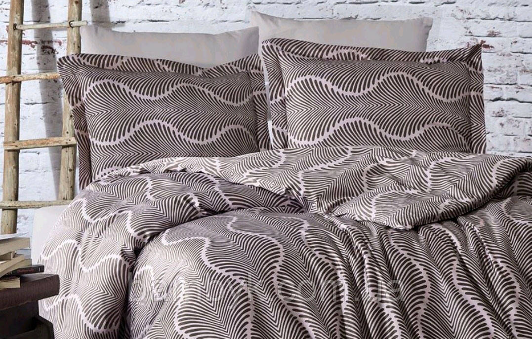 Постільна білизна Belizza "Hira Pydra" сатин DeLux преміум євро-розміру бавовняна Туреччина