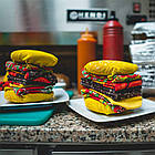 Подарунковий набір шкарпеток "Гамбургер" 3 пари. Подарунковий бокс із тематичними шкарпетками "Гамбургер", фото 5