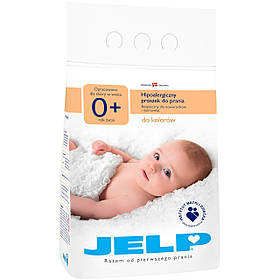 Гіпоалергенний пральний порошок для кольорового 4,0 кг JELP  0+