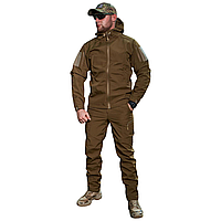 Костюм тактичний софтшел Soft Shell Military в кольорі койот