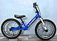 Велобіг дитячий 16 дюймів CORSO LAMBO LB-16820 Синій, з ручним гальмом, підніжкою, дзвінком, біговел дитячий, фото 2