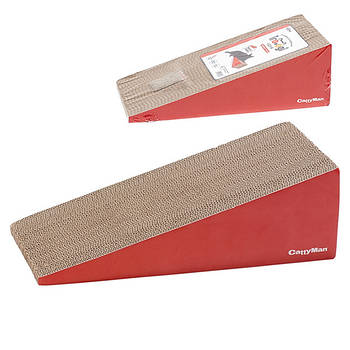 Картонна кігтеточка трамплін для котів CattyMan Кеттімен Cardboard Scratcher Slope (87948)