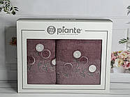 Набір махрових рушників 50*90 і 70*140 TM Piante Home Туреччина ramaska murdum колір бордовий