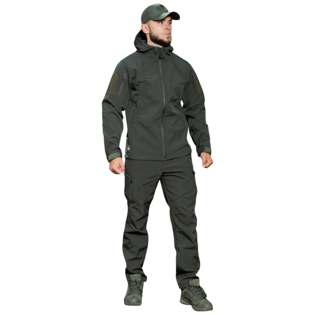 Костюм тактичний софтшел Soft Shell Military в кольорі олива