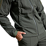 Костюм тактичний софтшел Soft Shell Military в кольорі олива, фото 5