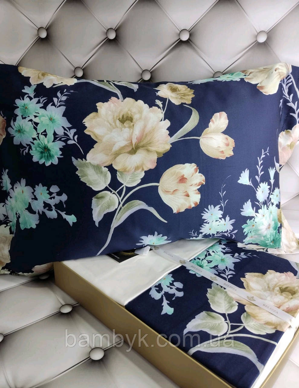 Постільна білизна Belizza "Penolope" сатин Dijital 3D преміум євро-розміру бавовняна Туреччина