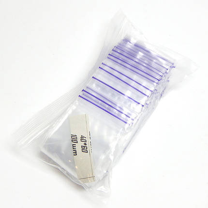 Пакети Zip-lock 4х6 см, упаковка 100 шт, фото 1