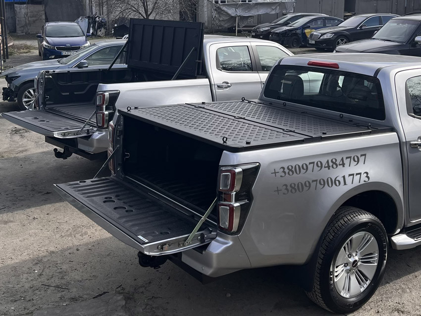 Кришка кузова Isuzu D-Max пікапа, двохсекційна склад силова. Кришка на кузов пікапа Ісузу Д Макс, Tuning VV.