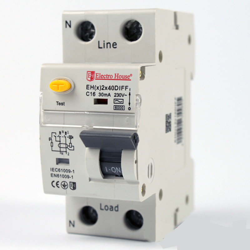 Дифф. автомат  40 A  1p+N  (2 модулі) 230-240 В  4,5 кА, фото 1