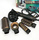 Фен стайлер VGR V-491 6 в 1 для укладання волосся 1000 Вт + 6 насадок Фен-щітка для завивання волосся професійний, фото 7