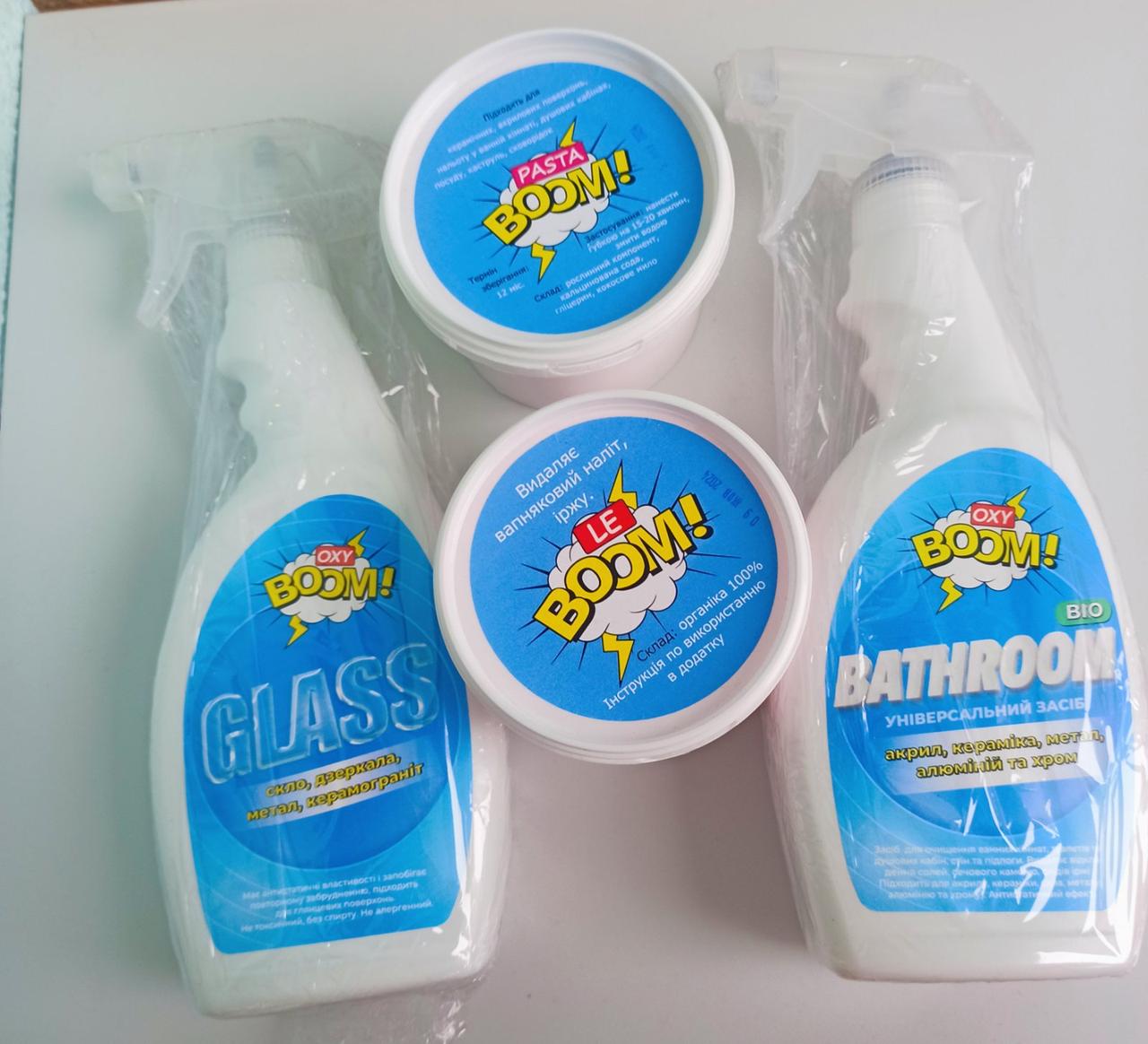 Набір Oxy Boom 4 в 1 миючі засоби для поверхонь, фото 1