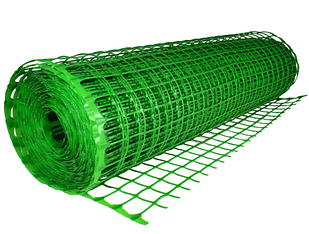 Сітка пластикова з осередком 45 х 45 мм, 1.0 х 20 м Конюшина-зелена квадрат із запаяним краєм