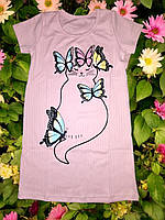 Нічна сорочка для дівчинки Кіт та Метелики