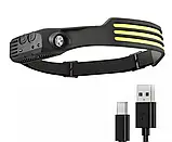 Налобний ліхтар T087-3 із режимом сенсора та червоним світлом, фото 5