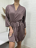 Ніжний шовковий халат - кімоно на запах, фото 2