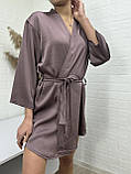 Ніжний шовковий халат - кімоно на запах, фото 5