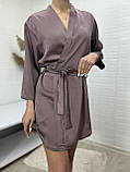 Ніжний шовковий халат - кімоно на запах, фото 6