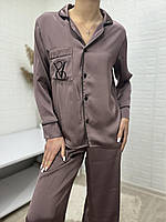 Піжама жіноча, рубашка штани, шовк сатин