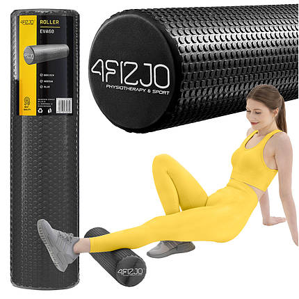 Масажний ролик 4FIZJO CARE+ EVA 60 x 15 см (валик, ролер) 4FJ0117 Black Poland, фото 1