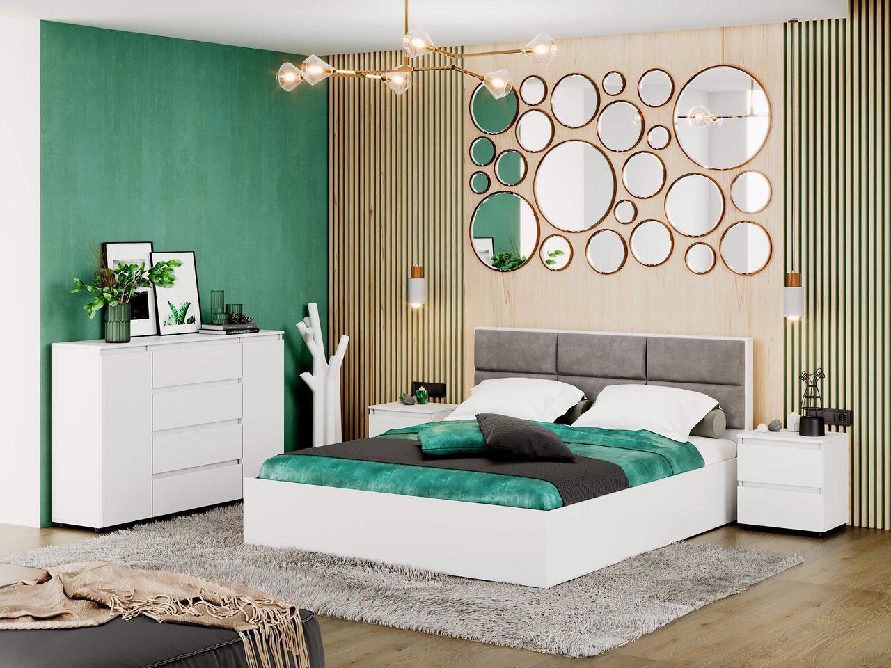 Спальня Лайт-2 (модульна) Білий (німфея альба)