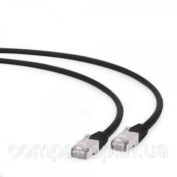 Патч корд Cablexpert FTP кат.6А S/FTP, 50u 0.25м чорний (код 88044), фото 1