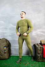 Термобілизна флісова 2-й шар, 260гр/м (светр+штани) олива, фото 3