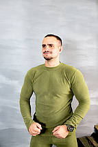 Термобілизна флісова 2-й шар, 260гр/м (светр+штани) олива, фото 4