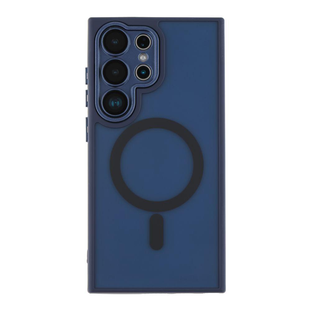 Чохол TPU+PC Magnetic Matte Camera Lens with Magsafe для Samsung Galaxy S24+ 5G (S926) Колір Dark Blue