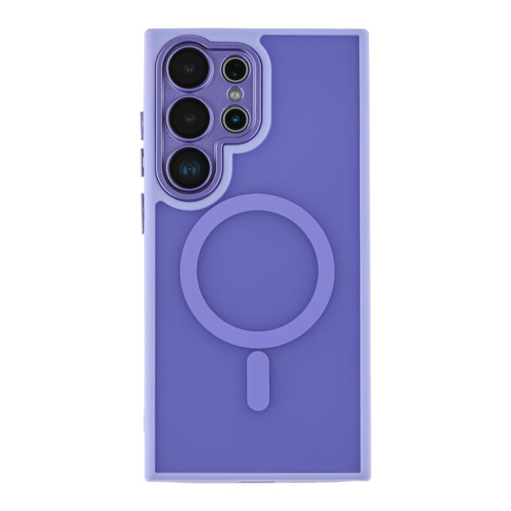 Чохол TPU+PC Magnetic Matte Camera Lens with Magsafe для Samsung Galaxy S24 5G (S921) Колір Purple