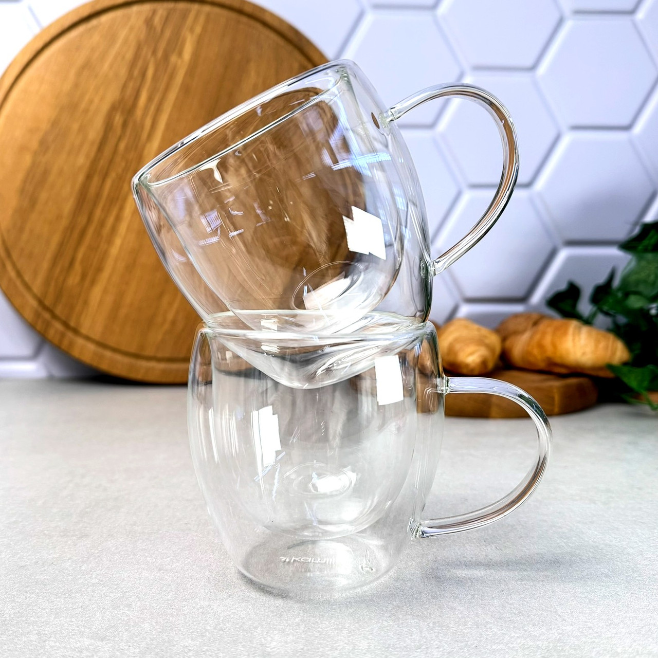 Набір кухлів із подвійними стінками 250 мл 2 шт Kamille Низькі