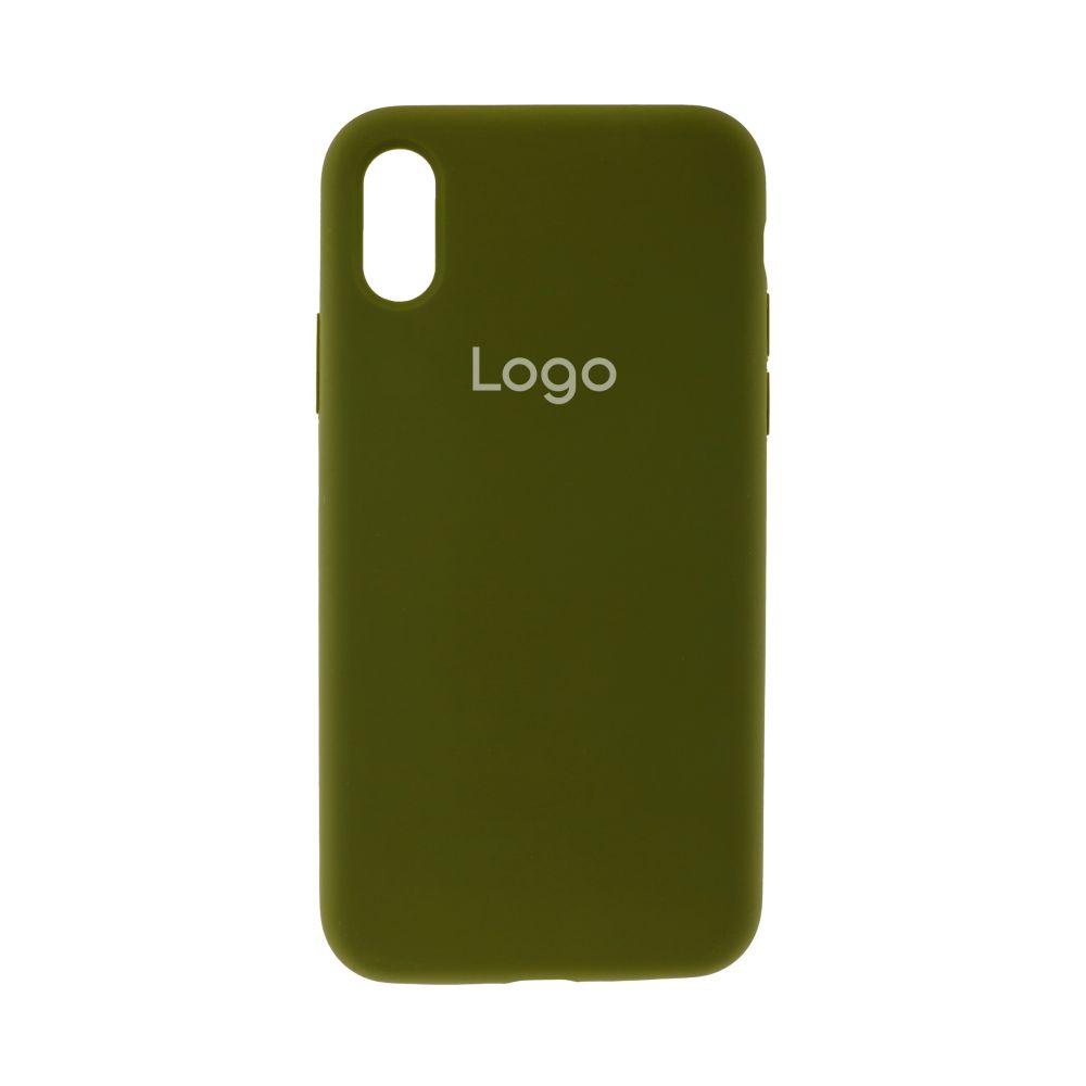 Чохол Silicone Case Full Size (AA) для iPhone X/Xs Колір 45.Army Green