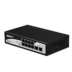 Комутатор 2E PowerLink SP802G 10xGE (8xPoE, 2xUplink), 120Вт (код 143855)
