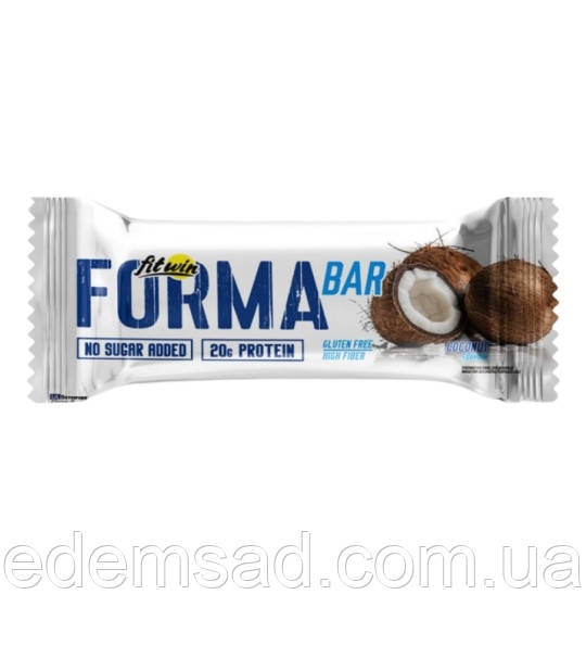 Протеїновий батончик, FitWin 33% FORMA BAR,60 грамів, 33% (20 грамів білку) Без цукру.Кокос., фото 1