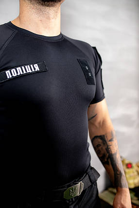 Футболка тактична High cool thermo чорна, фото 3