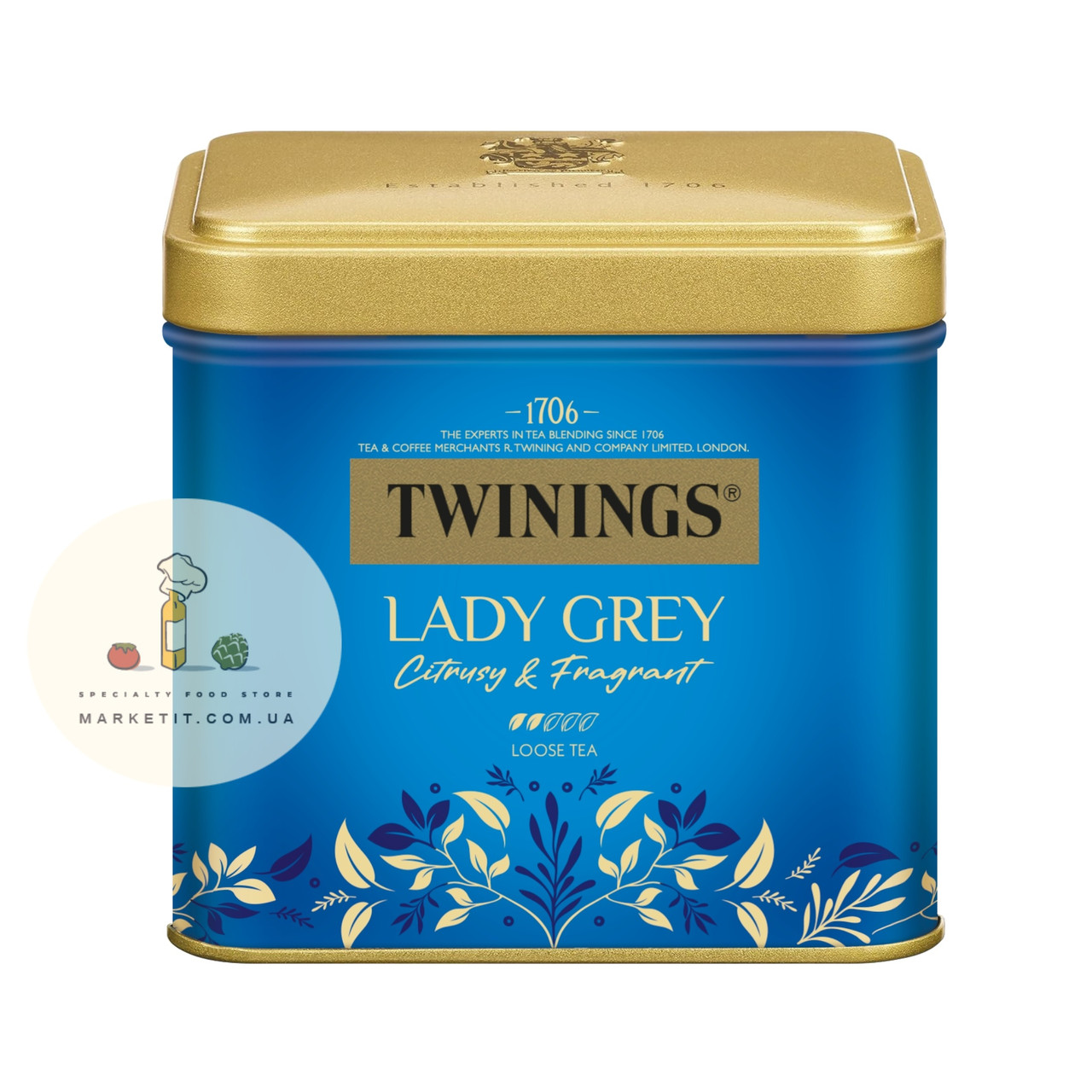 Чай чорний листовий Twinings Lady Grey, з цедрою лимона й апельсина Англія 100 г., фото 1