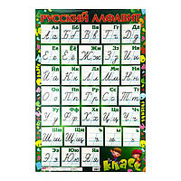 Учебный плакат Утро Алфавит русский 47 х 67 см прописной