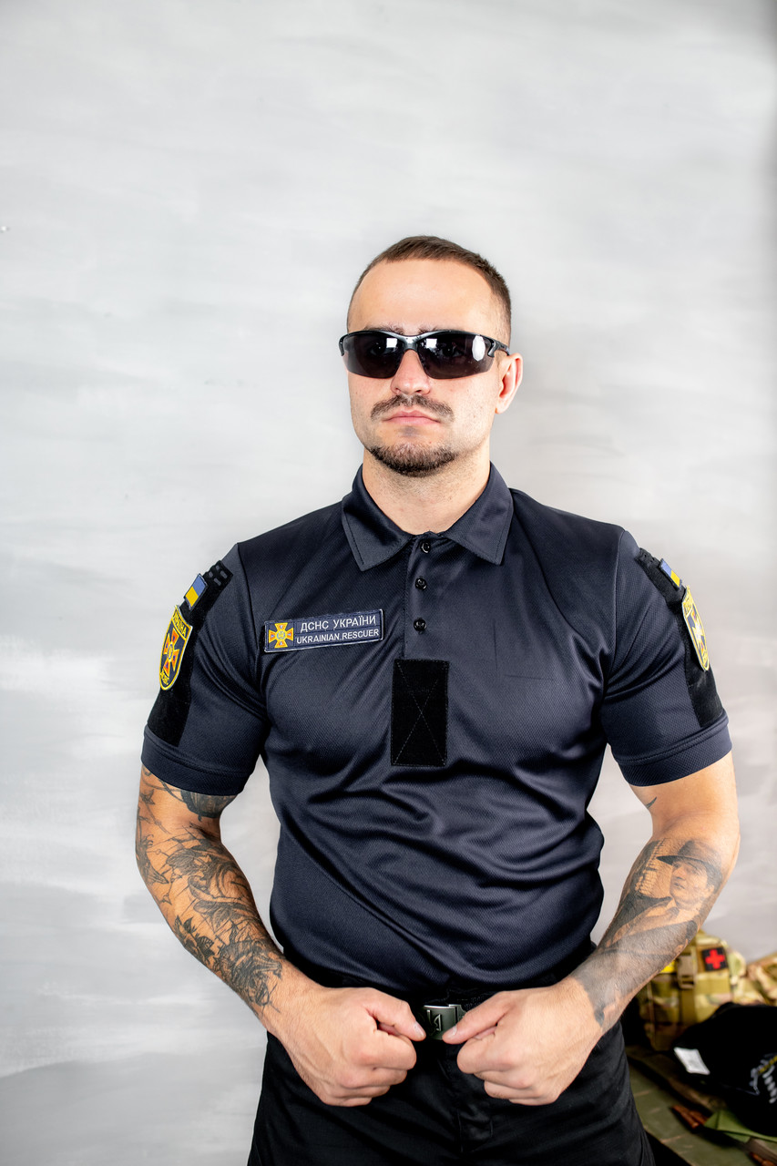 Тактична футболка - Поло потовідвідне High cool thermo темно-синє