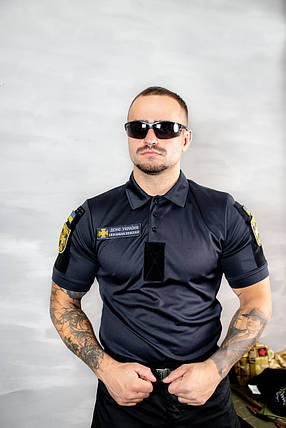 Тактична футболка - Поло потовідвідне High cool thermo темно-синє, фото 1