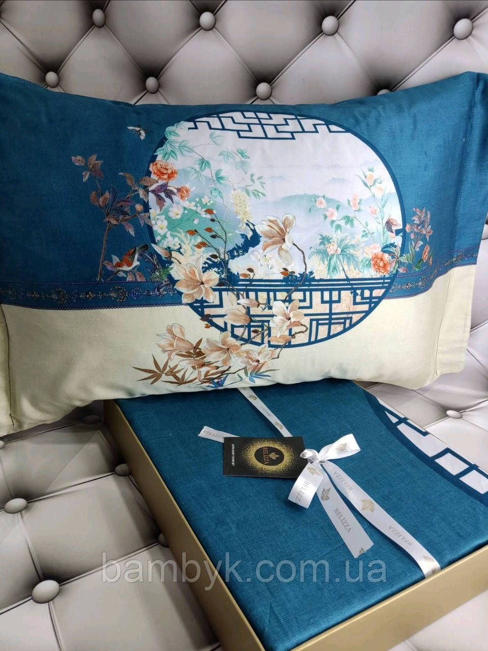 Постільна білизна Belizza "Carmen" сатин Dijital 3D преміум євро-розміру бавовняна Туреччина