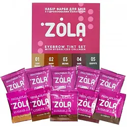 Набір фарб для брів в саше New Innovative Colouring System ZOLA 5x5мл (5 кольорів)