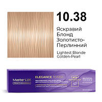 Master LUX Elegance Toner демі-перманентна крем-фарба 10.38 Яскравий блонд золотисто-перлинний 100 мл