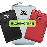 Жіноча міні-сумка-гаманець клатч зі знімним ремінцем Wallerry 8591 Black Червоний, фото 3