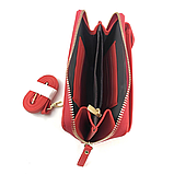 Жіноча міні-сумка-гаманець клатч зі знімним ремінцем Wallerry 8591 Black Червоний, фото 2