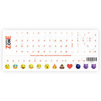 Популярний! Наклейка на клавіатуру SampleZone прозора, помаранчевий (SZ-N-R) - Краща якість тільки на Nukleon.com.ua